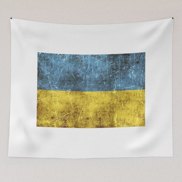 Item preview, Vintage Aged and Scratched Ukrainian Flag designed and sold by JeffBartels.