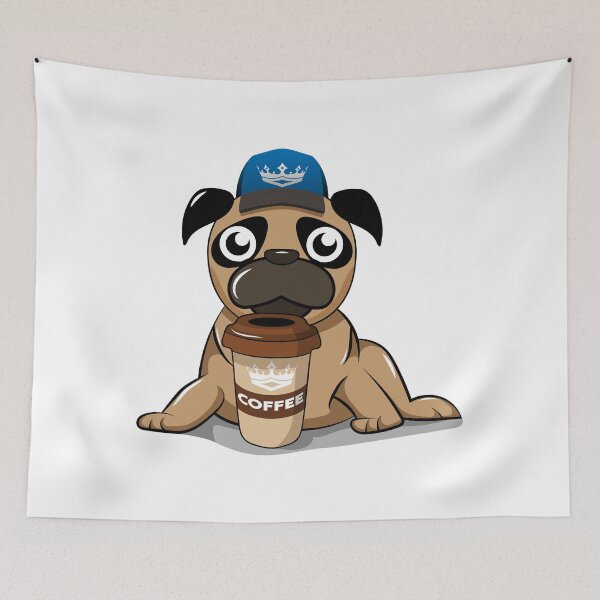 Item preview, Camiseta Coffee And Pug - Camiseta Coffee - Camiseta Pug - Camiseta Cute Pug - Camiseta gráfica designed and sold by Melcu.