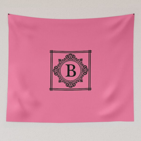 Aperçu de l'œuvre Monogramme B rose et noir chaud créée et vendue par Greenbaby.