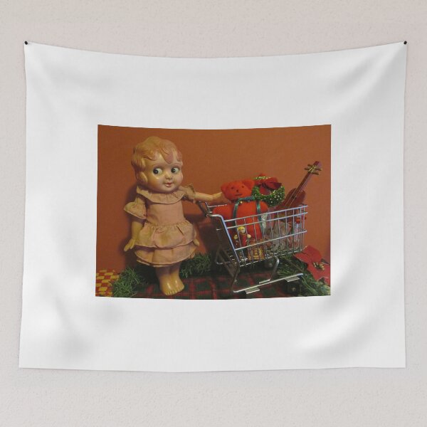 Item preview, Old Doll going Christmas Shopping designed and sold by TippyToes.