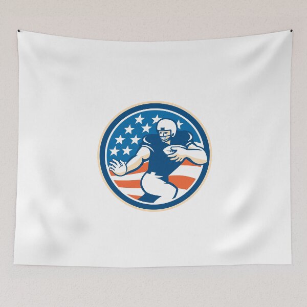Item preview, American Football Running Back Fending Circle designed and sold by patrimonio.