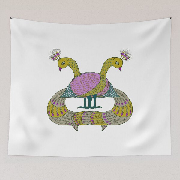 Item preview, peacock twin fancy illustration designed and sold by sriknick.