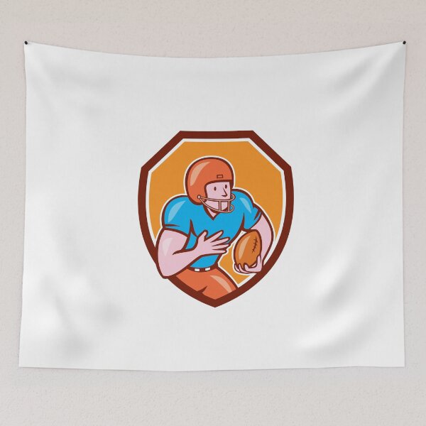 Item preview, American Football Receiver Running Ball Shield designed and sold by patrimonio.