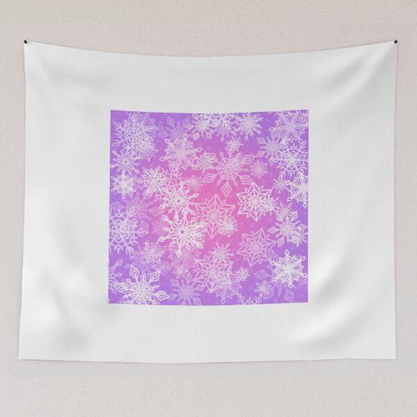 Item preview, Chaotic Snowflakes on Lilac Background designed and sold by amovitania.