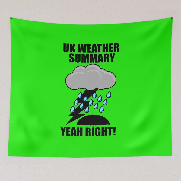 Item preview, UK Weather Summary - Yeah Right! designed and sold by DolceandBanana.