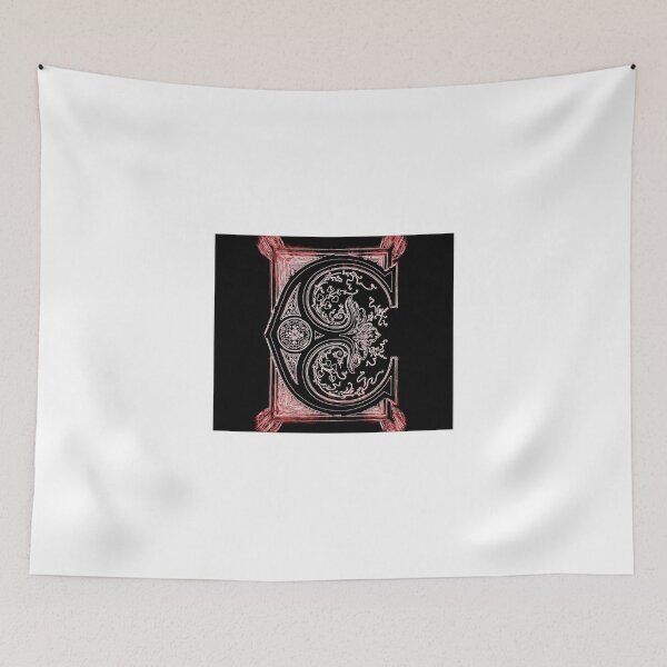 Item preview, Old print ornament letter E designed and sold by Krzyzanowski Art.