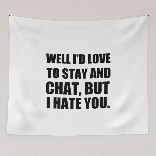 Item preview, STAY AND CHAT (BLK WRITING) designed and sold by Divertions.
