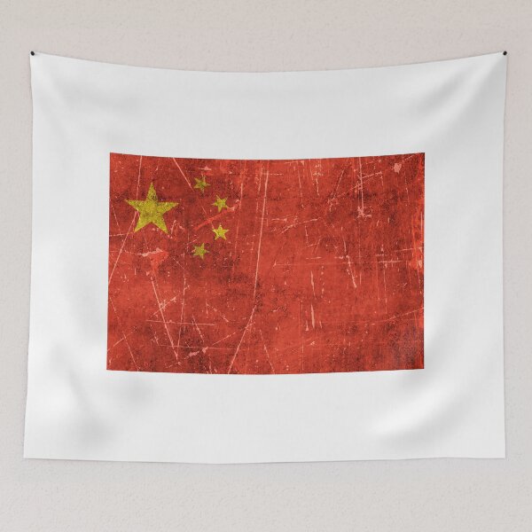 Item preview, Vintage Aged and Scratched Chinese Flag designed and sold by JeffBartels.