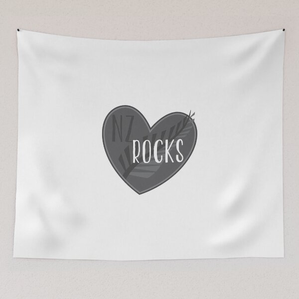 Item preview, NZ Rocks with silver fern NEW ZEALAND designed and sold by jazzydevil.