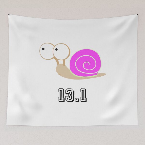 Item preview, Pink Shelled Snail Half Marathon (13.1) designed and sold by Hedgie Designs.