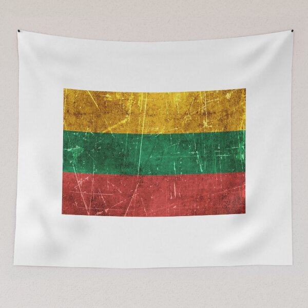 Item preview, Vintage Aged and Scratched Lithuanian Flag designed and sold by JeffBartels.