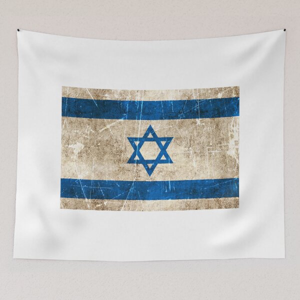 Item preview, Vintage Aged and Scratched Israeli Flag designed and sold by JeffBartels.