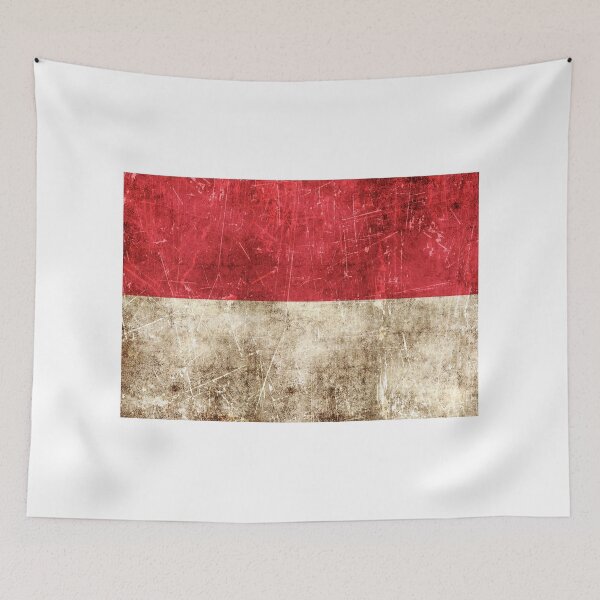 Item preview, Vintage Aged and Scratched Indonesian Flag designed and sold by JeffBartels.