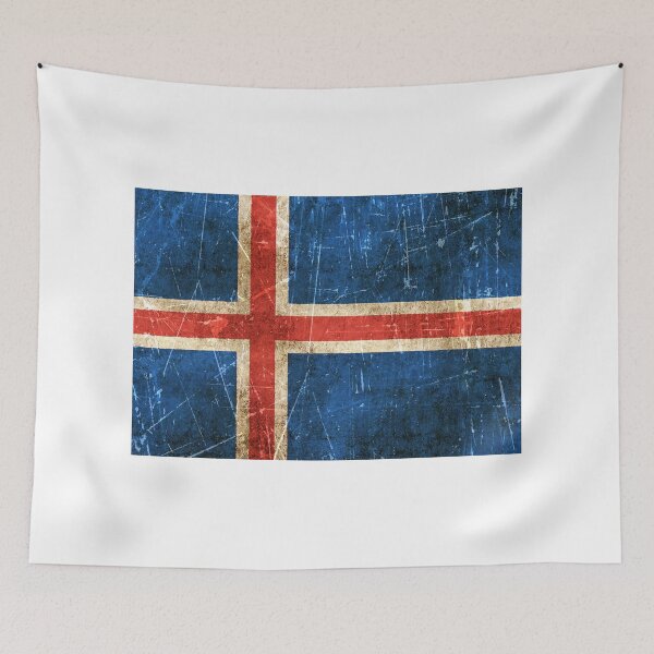 Item preview, Vintage Aged and Scratched Icelandic Flag designed and sold by JeffBartels.