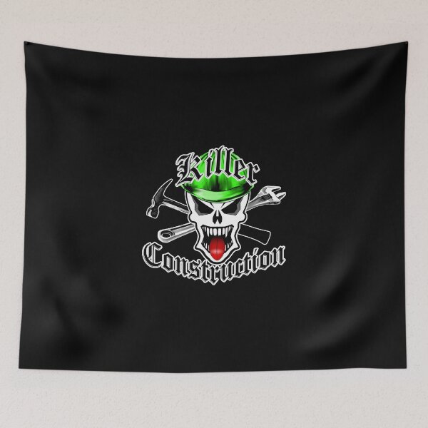 Item preview, Construction Skull 2 with Crossed Tools Green designed and sold by sdesiata.