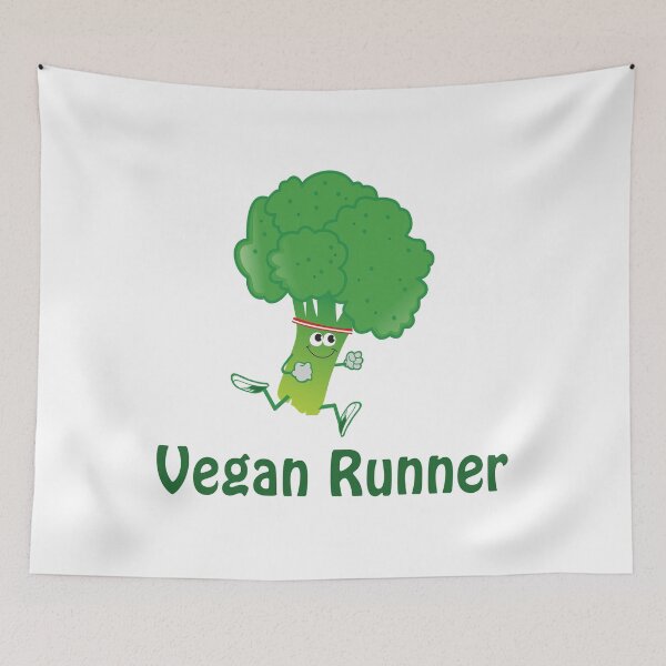 Item preview, Vegan Runner - Running Broccoli designed and sold by Hedgie Designs.