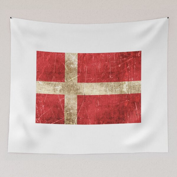 Item preview, Vintage Aged and Scratched Danish Flag designed and sold by JeffBartels.