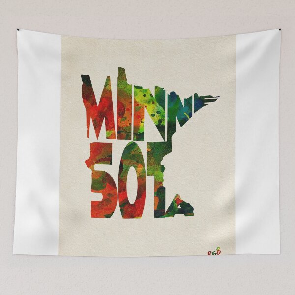 Item preview, Minnesota Typographic Watercolor Map designed and sold by A Deniz Akerman.