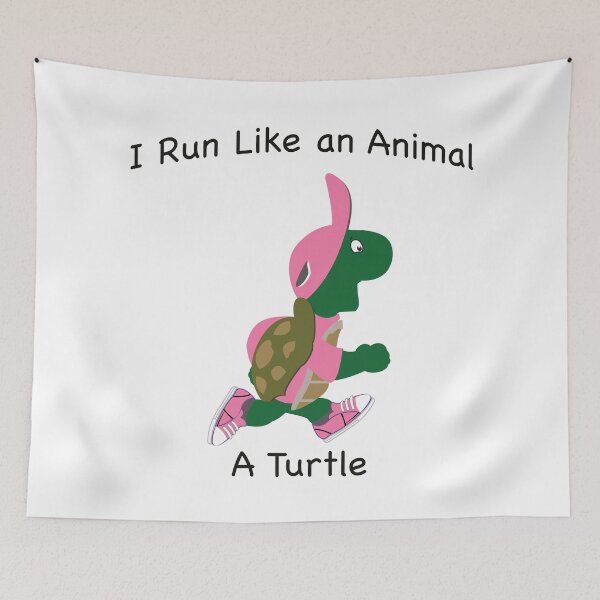 Item preview, I Run Like an Animal - a Turtle (pink) designed and sold by Hedgie Designs.