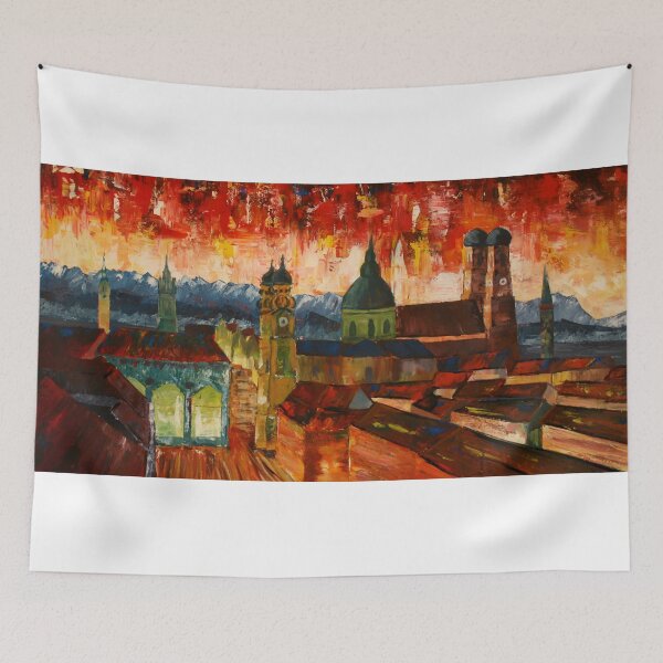 Item preview, Munich, Bavaria with Alps Panorama designed and sold by artshop77.