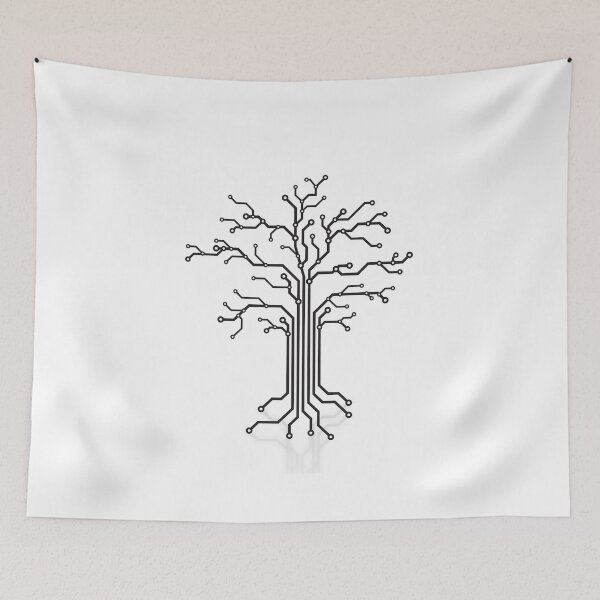 Item preview, Digital tree circuits concept art photo print designed and sold by MaximImages .com Exquisite Arts.