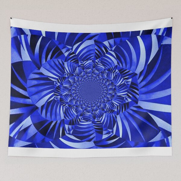 Item preview, Blue Zebra Striped Flower designed and sold by George Hutton Hunter.