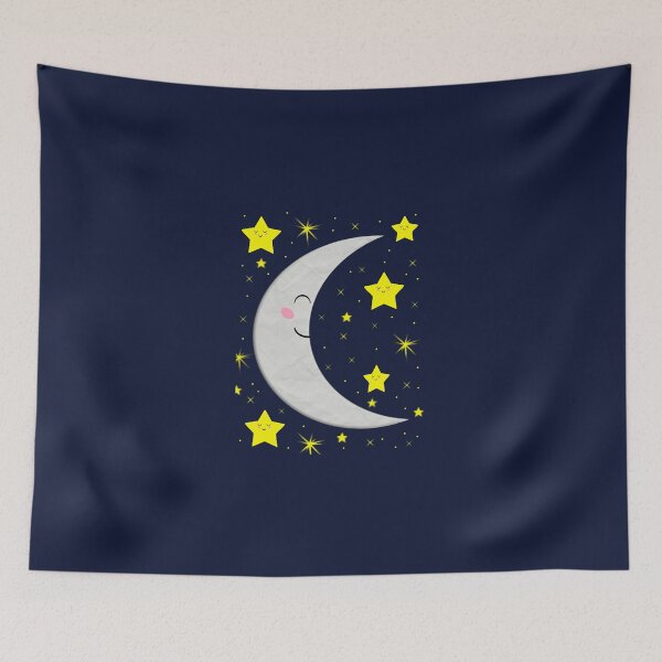 Item preview, Sleeping Paper Moon + Stars designed and sold by UzStore.