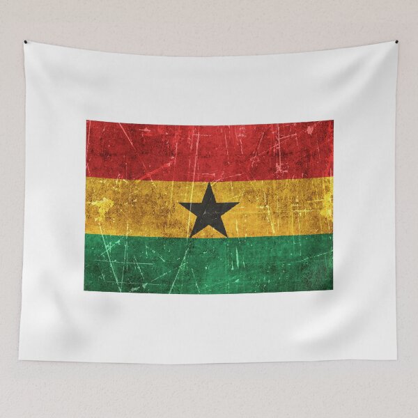 Item preview, Vintage Aged and Scratched Ghana Flag designed and sold by JeffBartels.