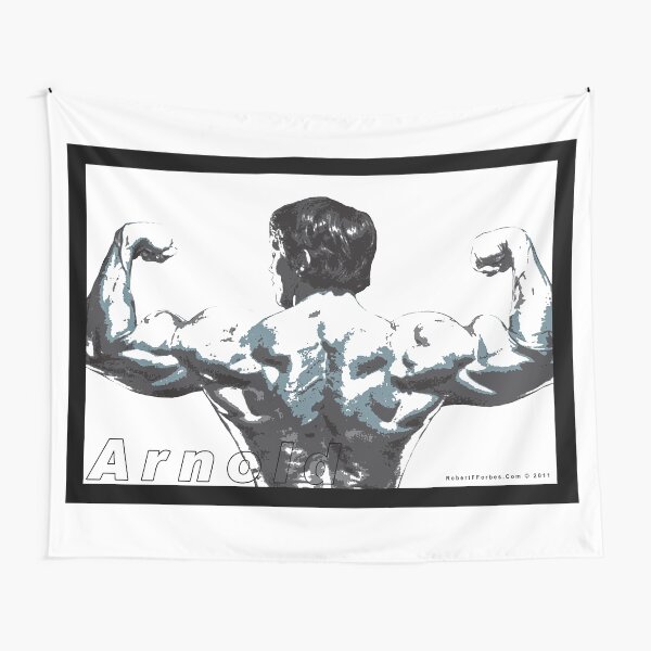 Arnold Schwarzenegger - Double Rear Biceps Tapestry