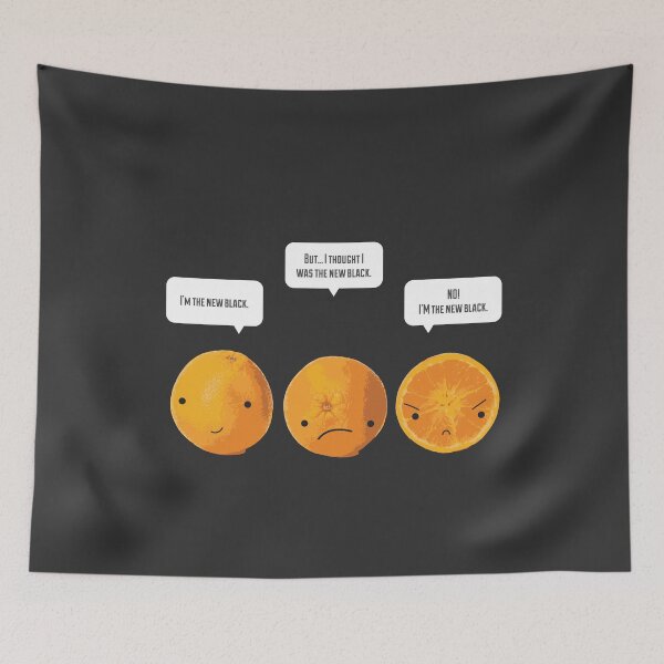 Item preview, This Orange Thinks It's The New Black designed and sold by Articles & Anecdotes.