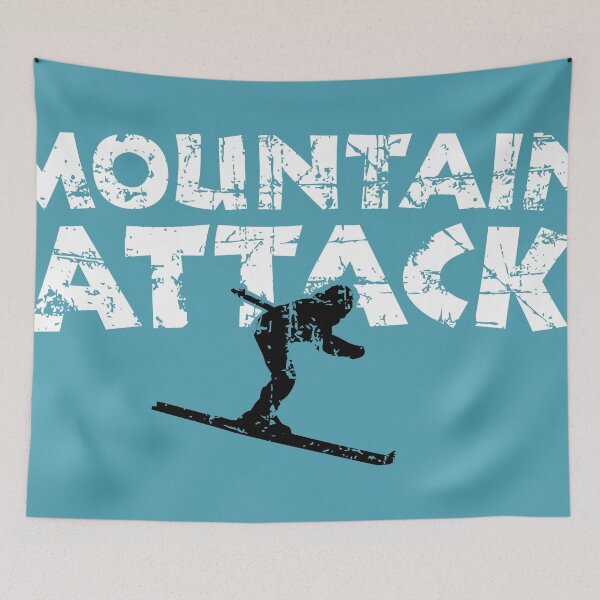 Item preview, Mountain Attack Winter Sports Ski Design (B&W) designed and sold by theshirtshops.