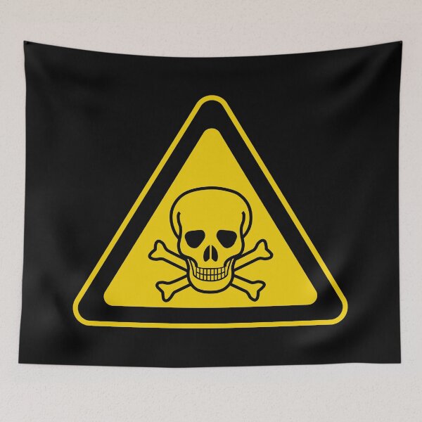 Item preview, Poison Symbol Warning Sign - Yellow & Black - Triangular designed and sold by Graphix.