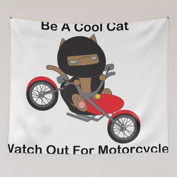 Item preview, Motorcycle Biker Cat designed and sold by ValeriesGallery.