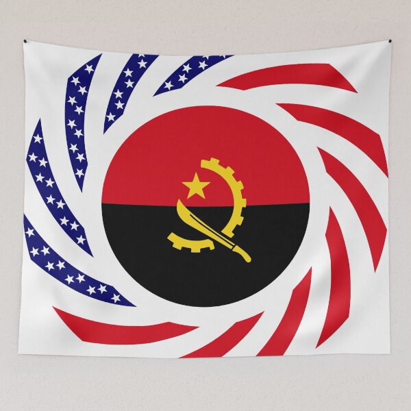 Item preview, Angolan American Multinational Patriot Flag designed and sold by Carbon-Fibre Media.