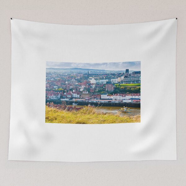 Item preview, Scenic view of Whitby city in autumn sunny day designed and sold by Stanciuc.