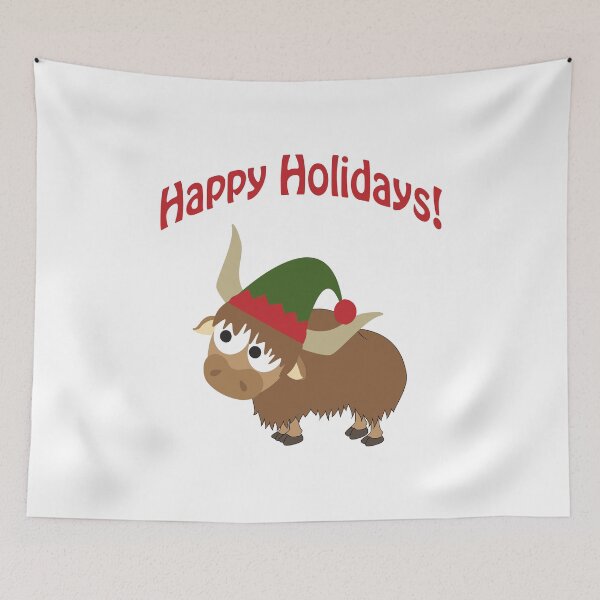 Item preview, Happy Holidays! Elf Yak designed and sold by Hedgie Designs.