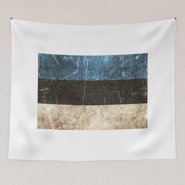 Item preview, Vintage Aged and Scratched Estonian Flag designed and sold by JeffBartels.