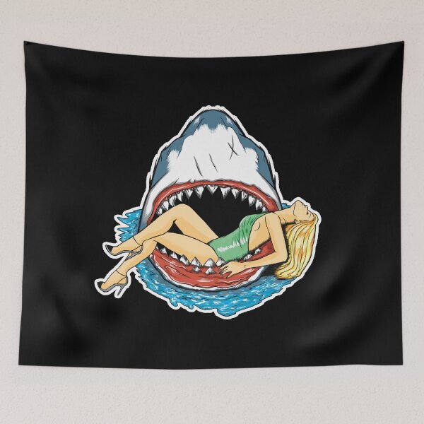 Item preview, Shark and girl designed and sold by jjsealion.