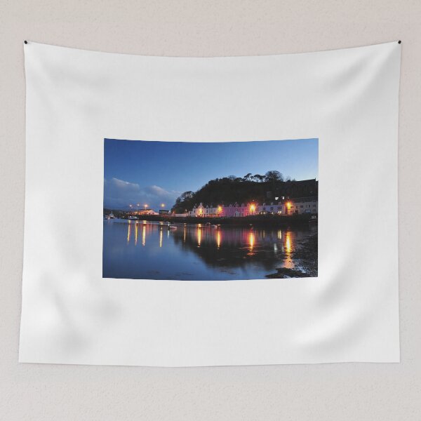 Item preview, Portree Harbour at night designed and sold by fensnapz.