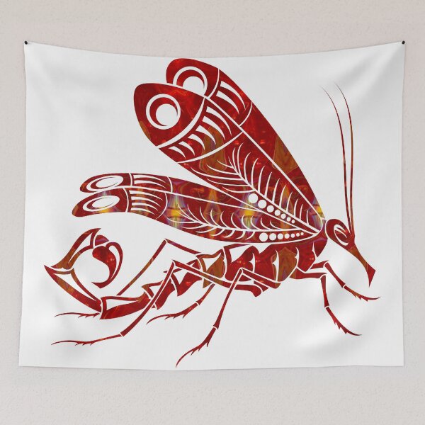Item preview, Red Winged Beauty Fantasy Designs Abstract Holiday Art designed and sold by Omaste Witkowski.