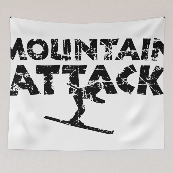 Item preview, Mountain Attack Winter Sports Ski Design (Black) designed and sold by theshirtshops.