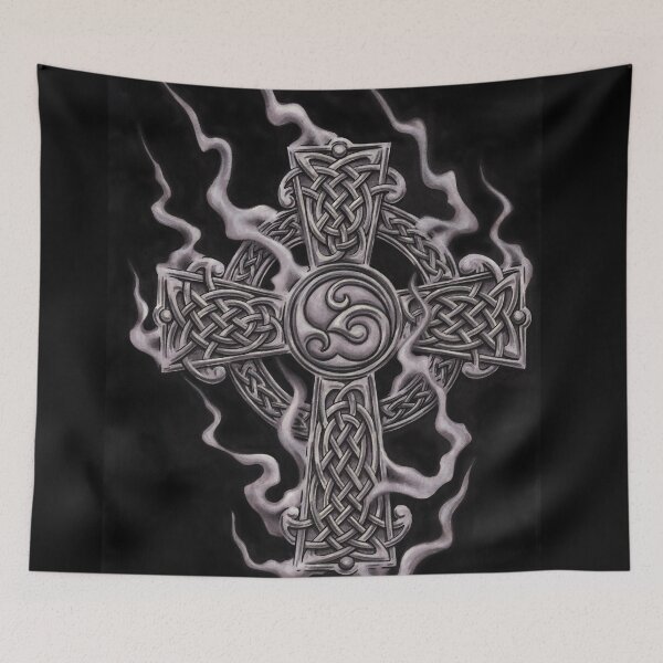 Item preview, celtic cross with smoke  designed and sold by thomasjacobsonart.