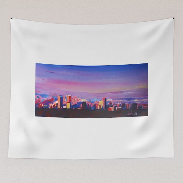 Item preview, Denver Colorado Skyline With Luminous Rocky Mountains designed and sold by artshop77.