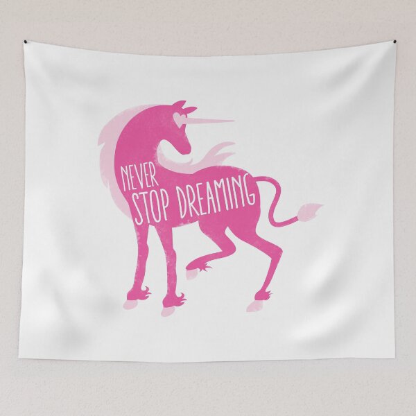 Item preview, NEVER STOP DREAMING with unicorn rough designed and sold by jazzydevil.