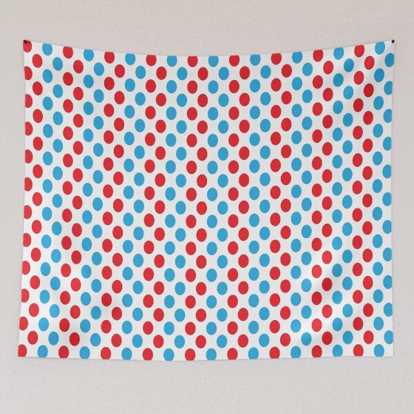 Item preview, Red and Blue Polka Dots designed and sold by ArtfulDoodler.