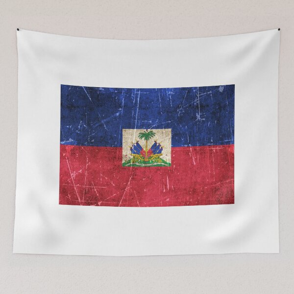 Item preview, Vintage Aged and Scratched Haitian Flag designed and sold by JeffBartels.