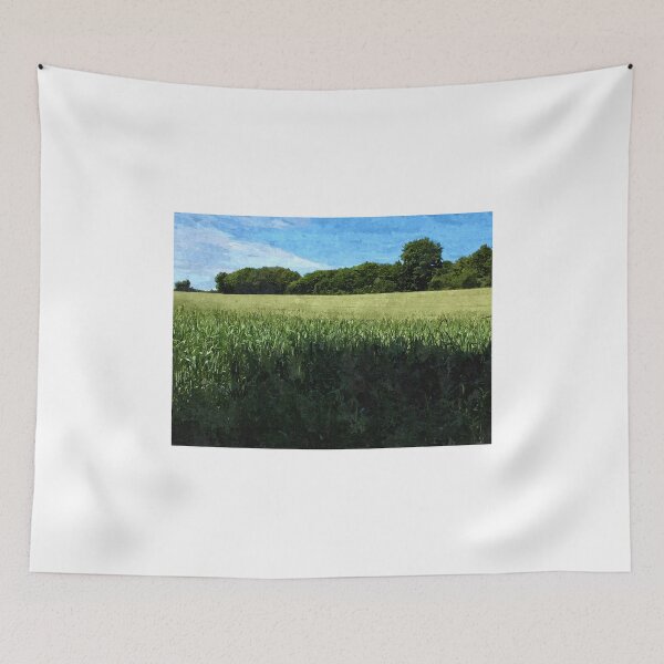 Item preview, Green wheat field landscape designed and sold by Ron Zmiri.