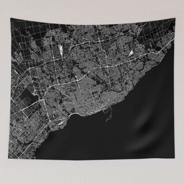 Item preview, Streets - Toronto (White on Black) designed and sold by Nick Caron.