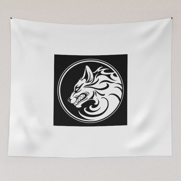 Item preview, Growling White and Black Wolf Circle designed and sold by JeffBartels.