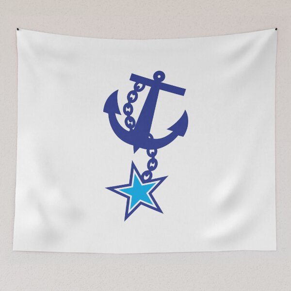 Item preview, Midnight blue with blue anchor NAVY designed and sold by jazzydevil.
